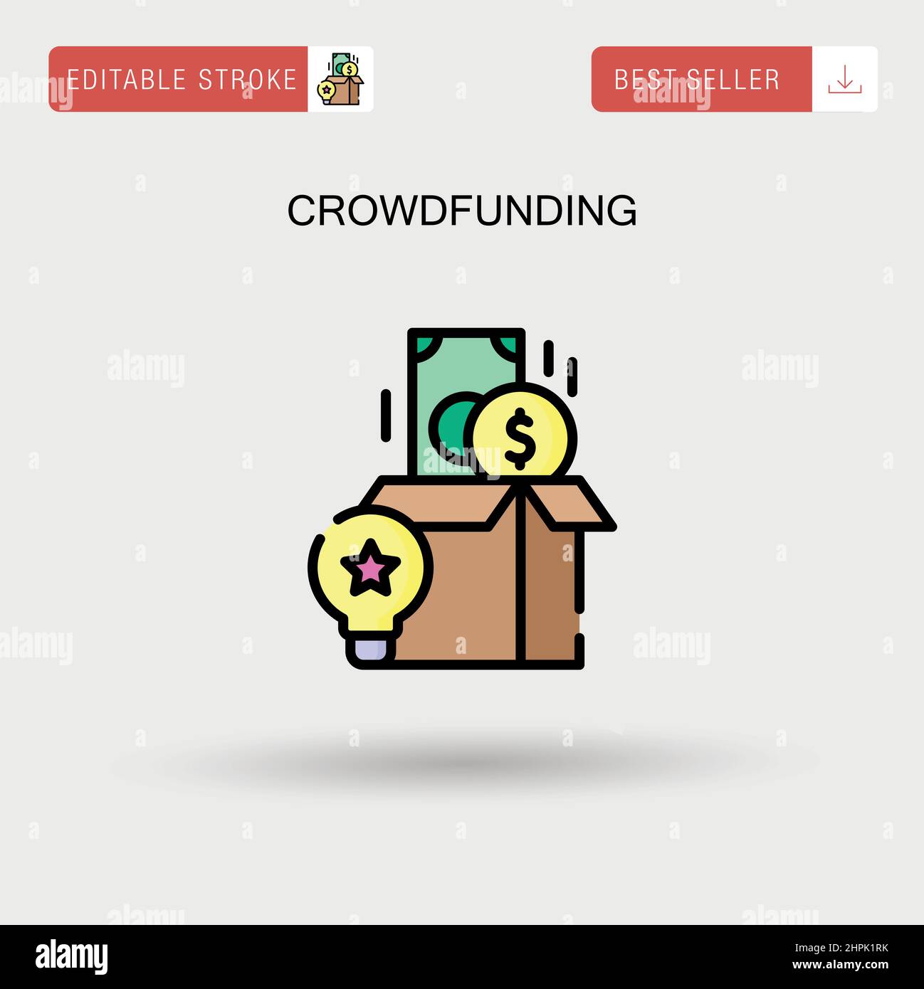 Crowdfunding Simple vector icon Stock Vector Image & Art - Alamy