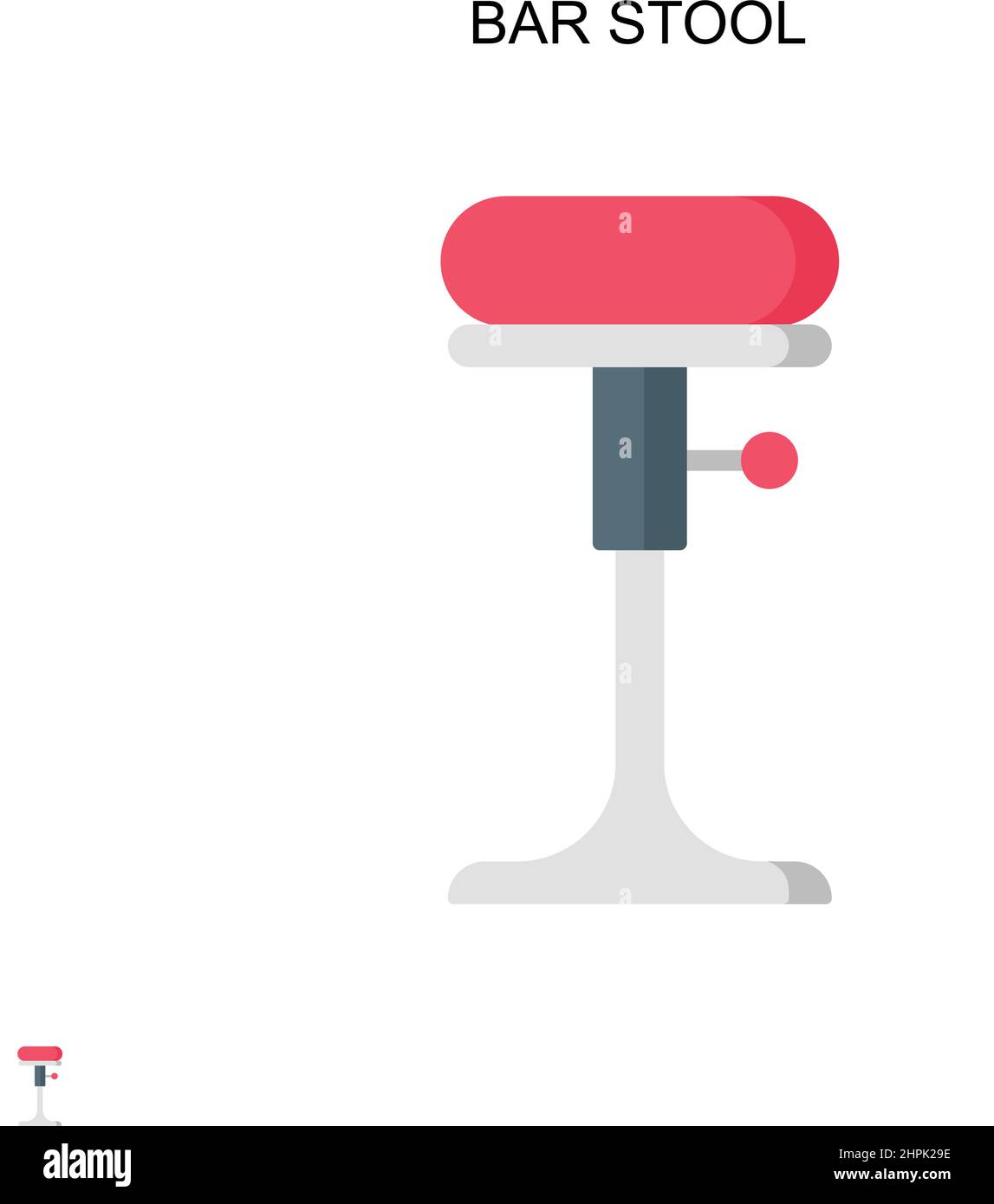 Bar chair icon simple Cut Out Stock Images & Pictures - Alamy