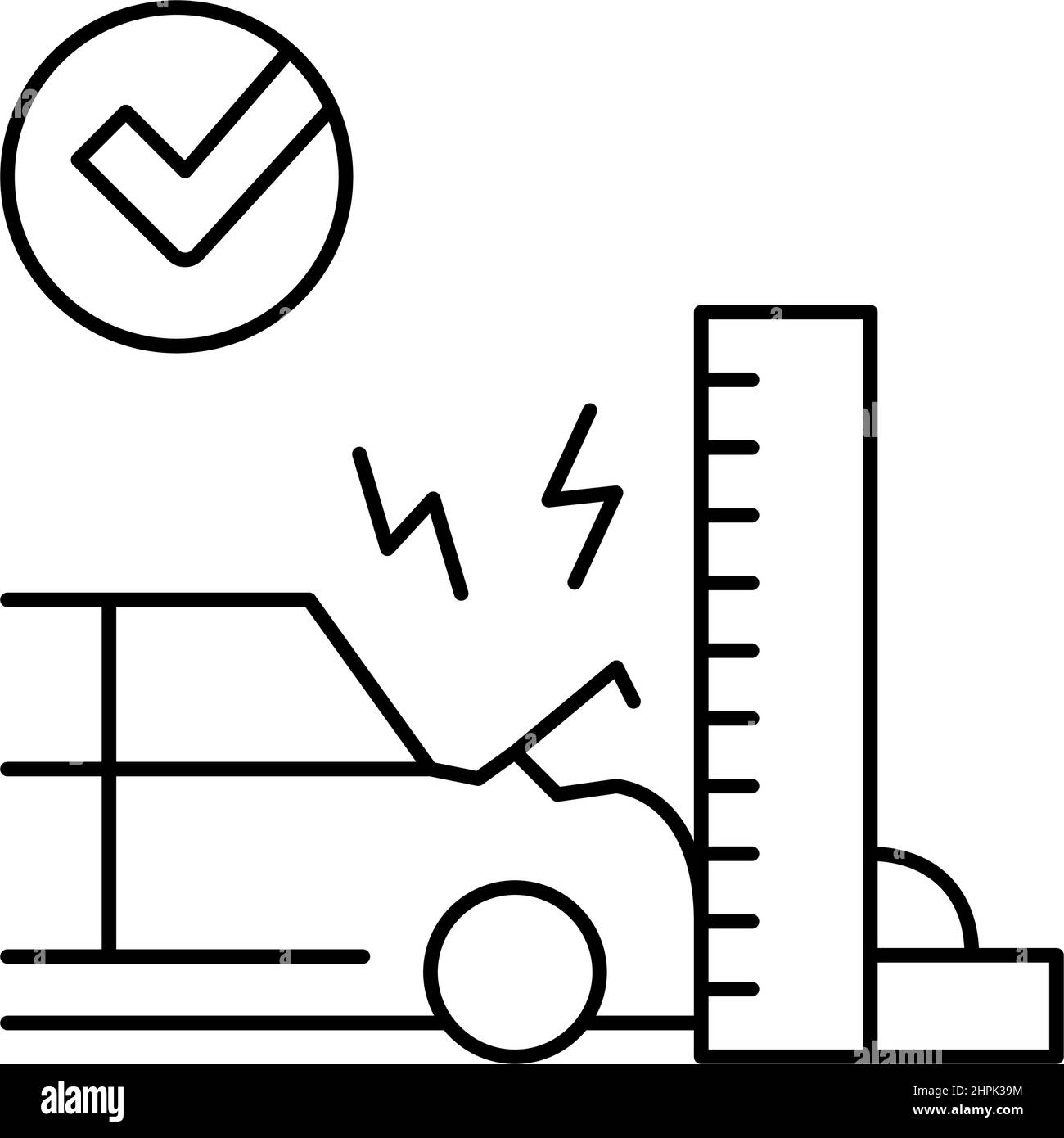 crash test car line icon vector illustration Stock Vector Image & Art