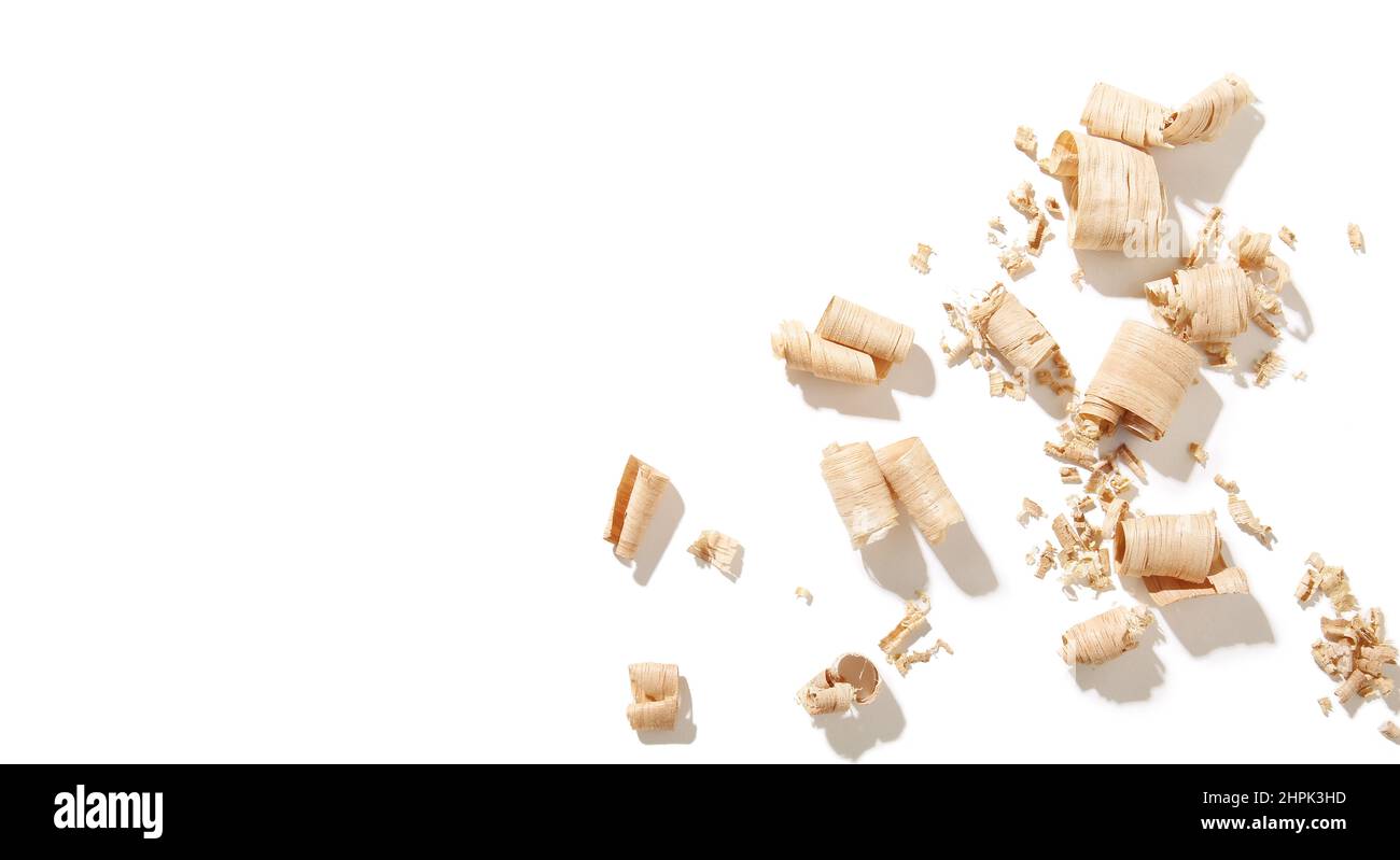 Wood shavings, sawdust Stock Photo