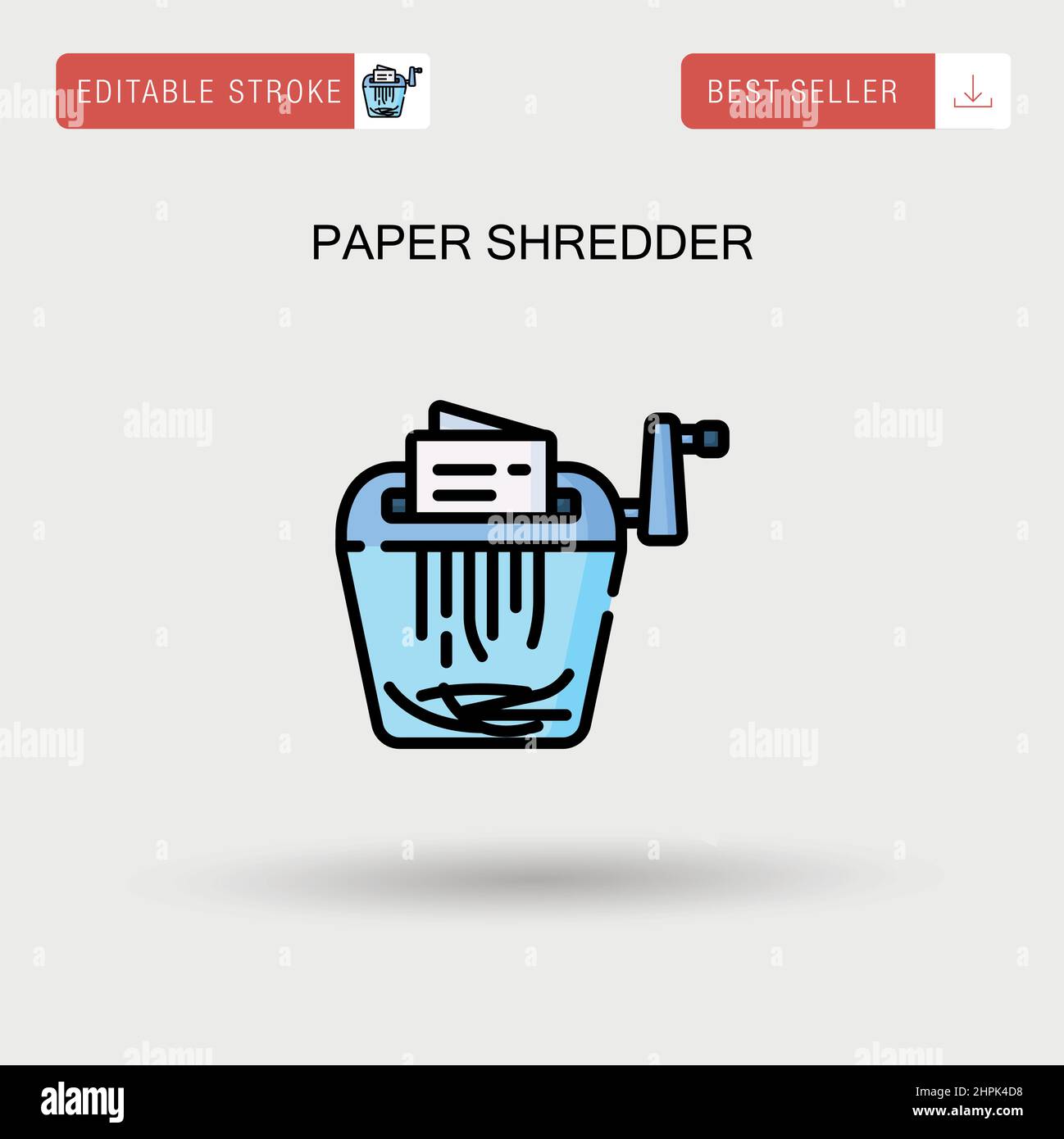 Paper shredder Simple vector icon. Stock Vector