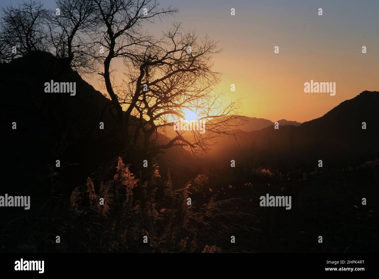 Tianshan sunset Stock Photo