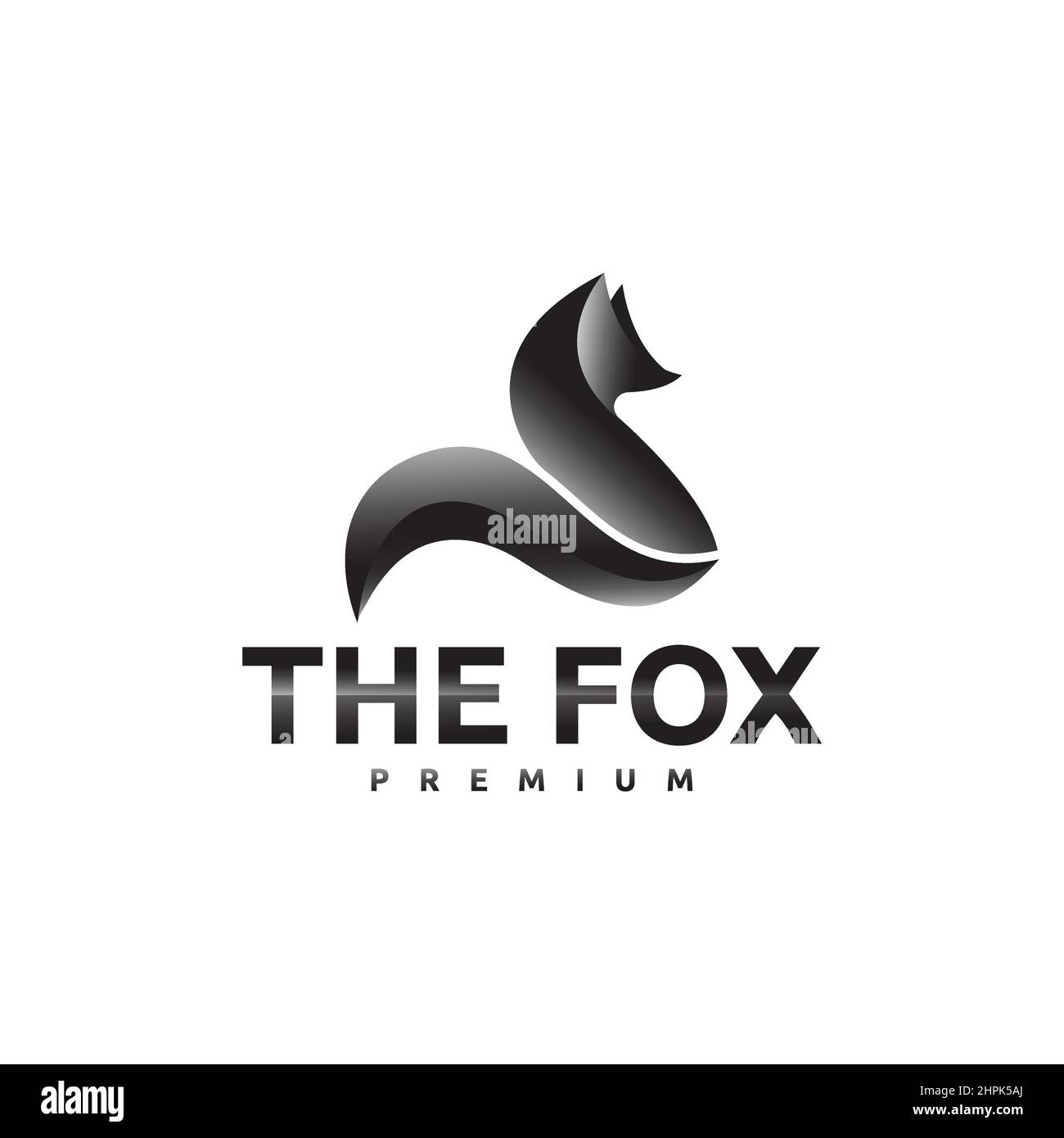 Premium icon fox illustration logo, symbol abstract design template Stock Vector