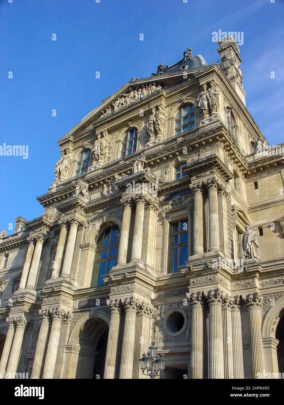 Le Louvre entry facade museu at Paris, France. French architecture. Stock Photo