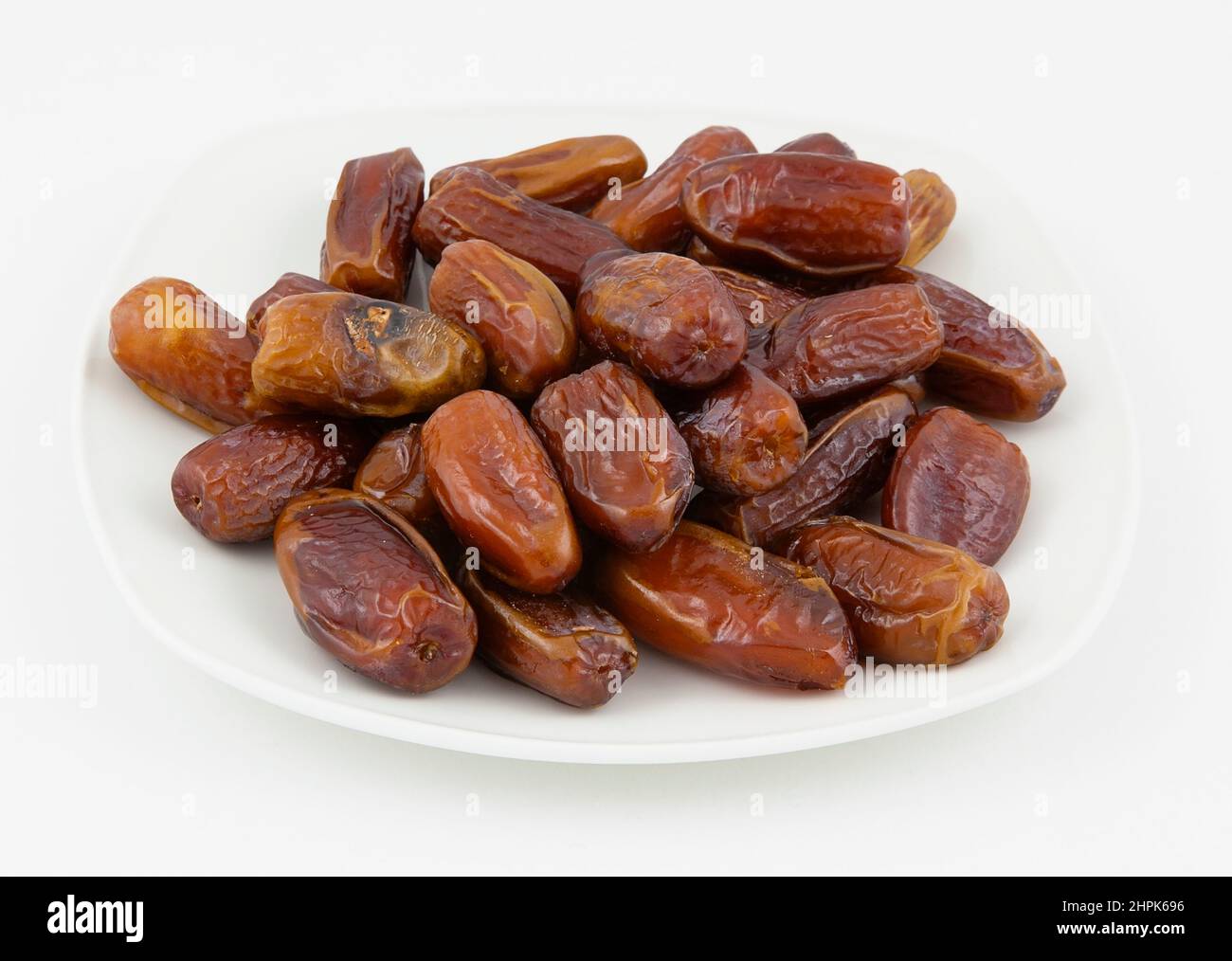 Food, Snacks, Dried Fuit, Deglet Nour Dates also known as Royal Dates. Stock Photo