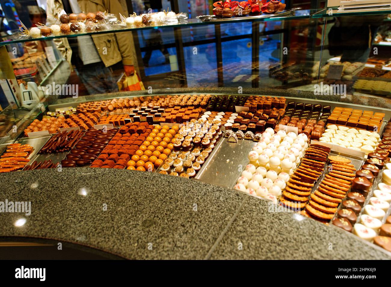 Chocolate shop Laderach Merkur, Via Nassa, Lugano, Switzerland, Europe Stock Photo Alamy