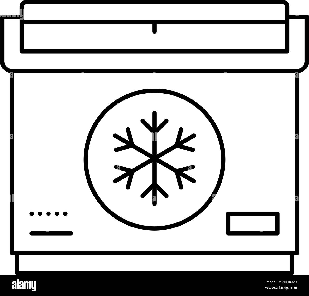 portable refrigerator line icon vector illustration Stock Vector Image ...