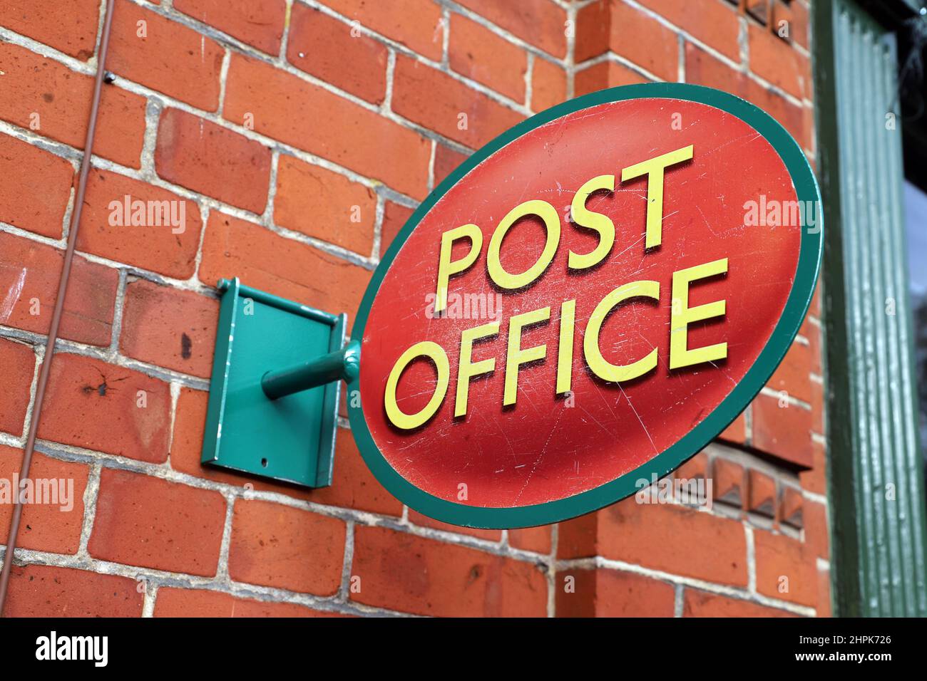 Post Office Sign, Coddenham, Suffolk Stock Photo