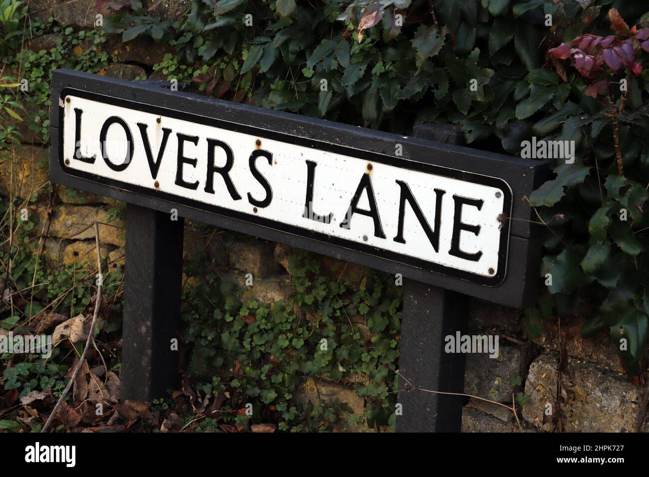 Lover's Lane, Street Sign, England Stock Photo