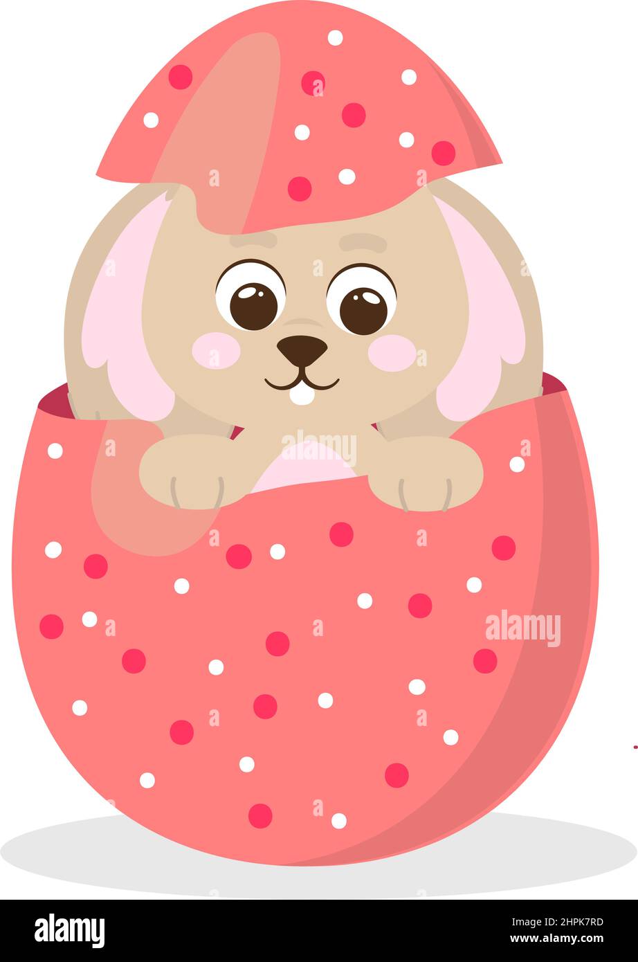 rabbit in easter egg Stock Vector