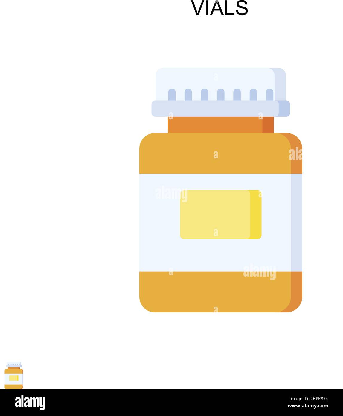 Vials Simple vector icon. Illustration symbol design template for web ...