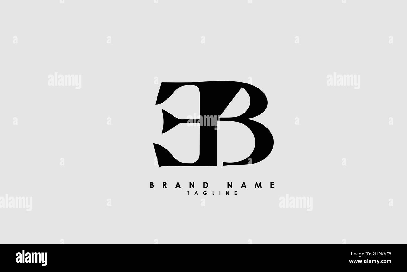 Alphabet letters Initials Monogram logo EB, BE, B and E Stock Vector