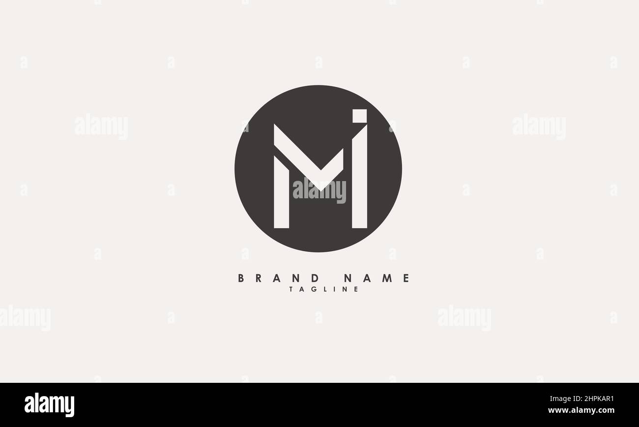 Alphabet letters Initials Monogram logo MI, IM, M and I Stock Vector ...