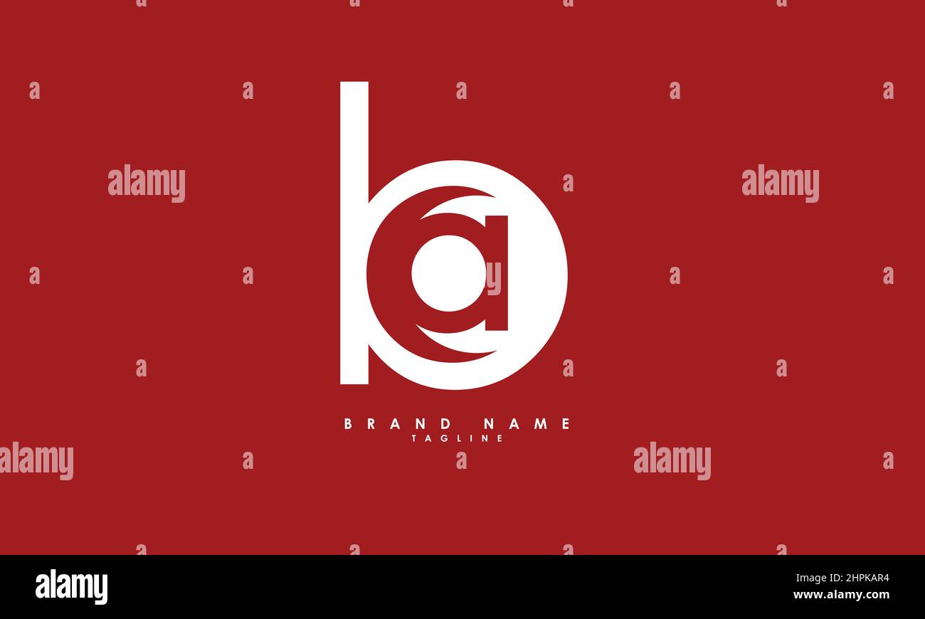 Alphabet letters Initials Monogram logo BA, AB, B and A Stock Vector
