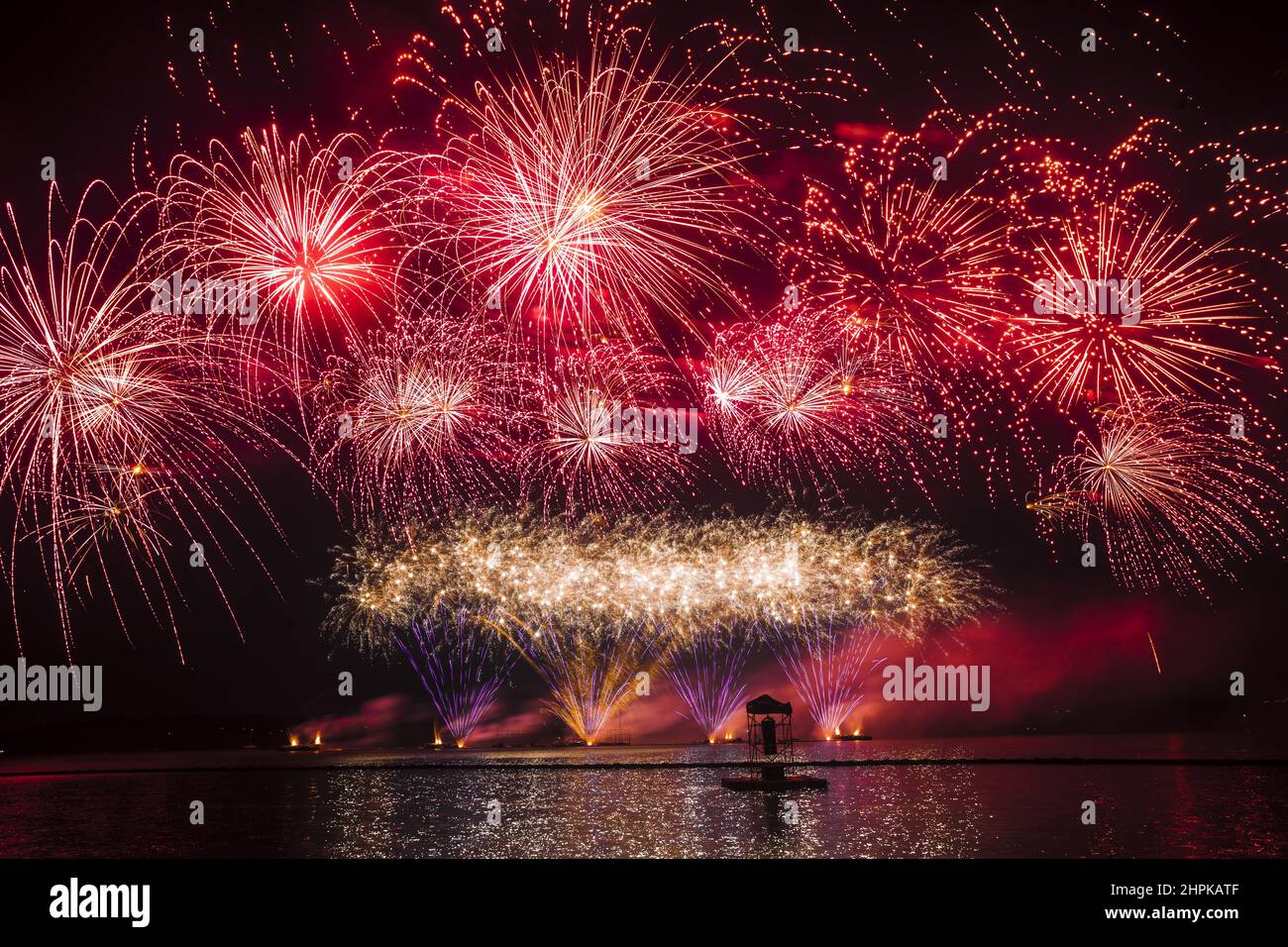 Fireworks beautiful scenery Stock Photo - Alamy
