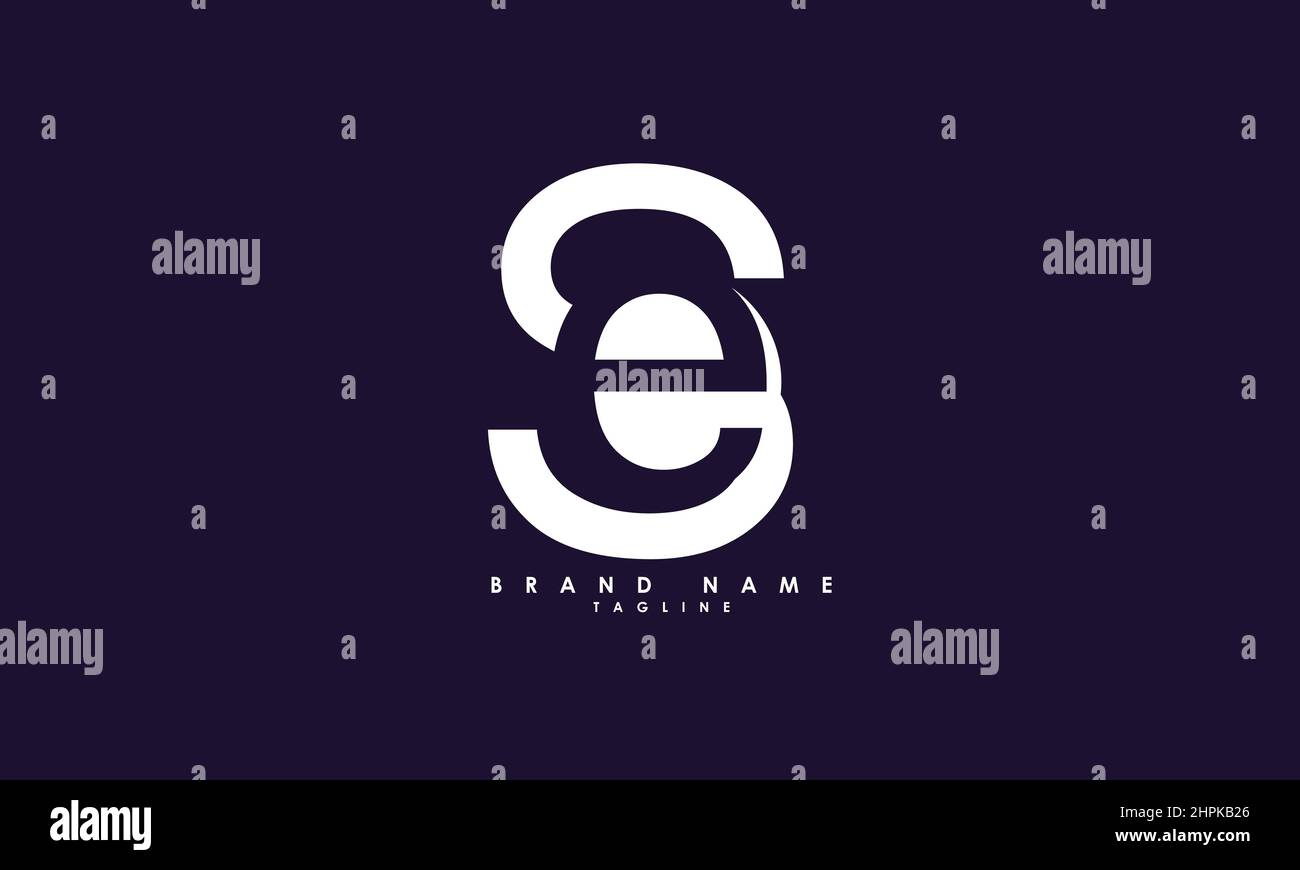 Alphabet letters Initials Monogram logo SE, ES, S and E Stock Vector