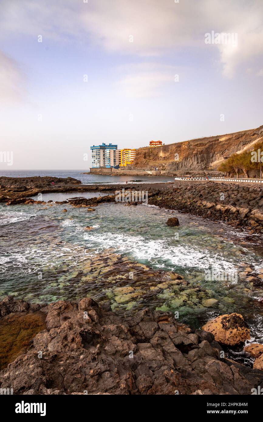 Seafront at Mesa del Mar, Tenerife, Canary Islands Stock Photo
