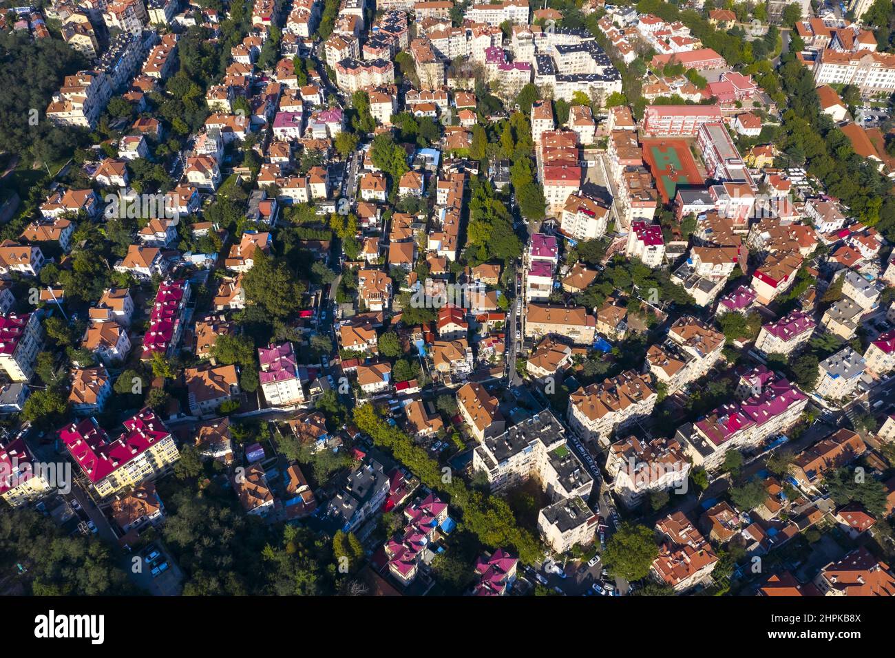 Signal hill park in Qingdao city districts has east road 16, 17, longkou road armour Stock Photo