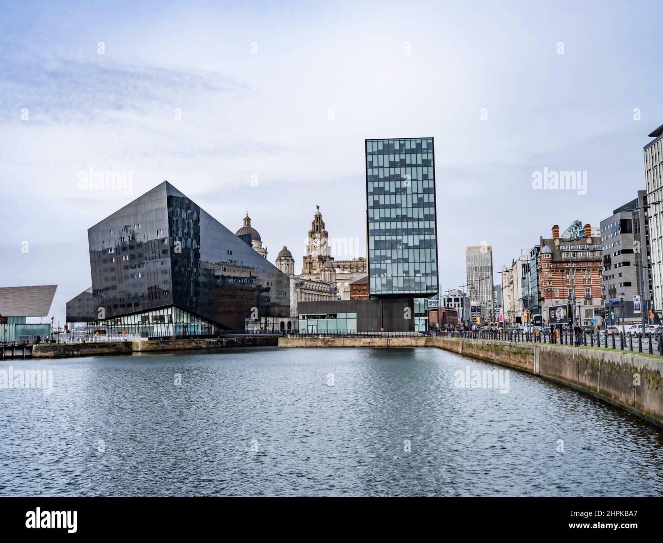 Liverpool, Pierhead, No1 Mann Island, offices, Explore Centre, Albert Dock. Stock Photo