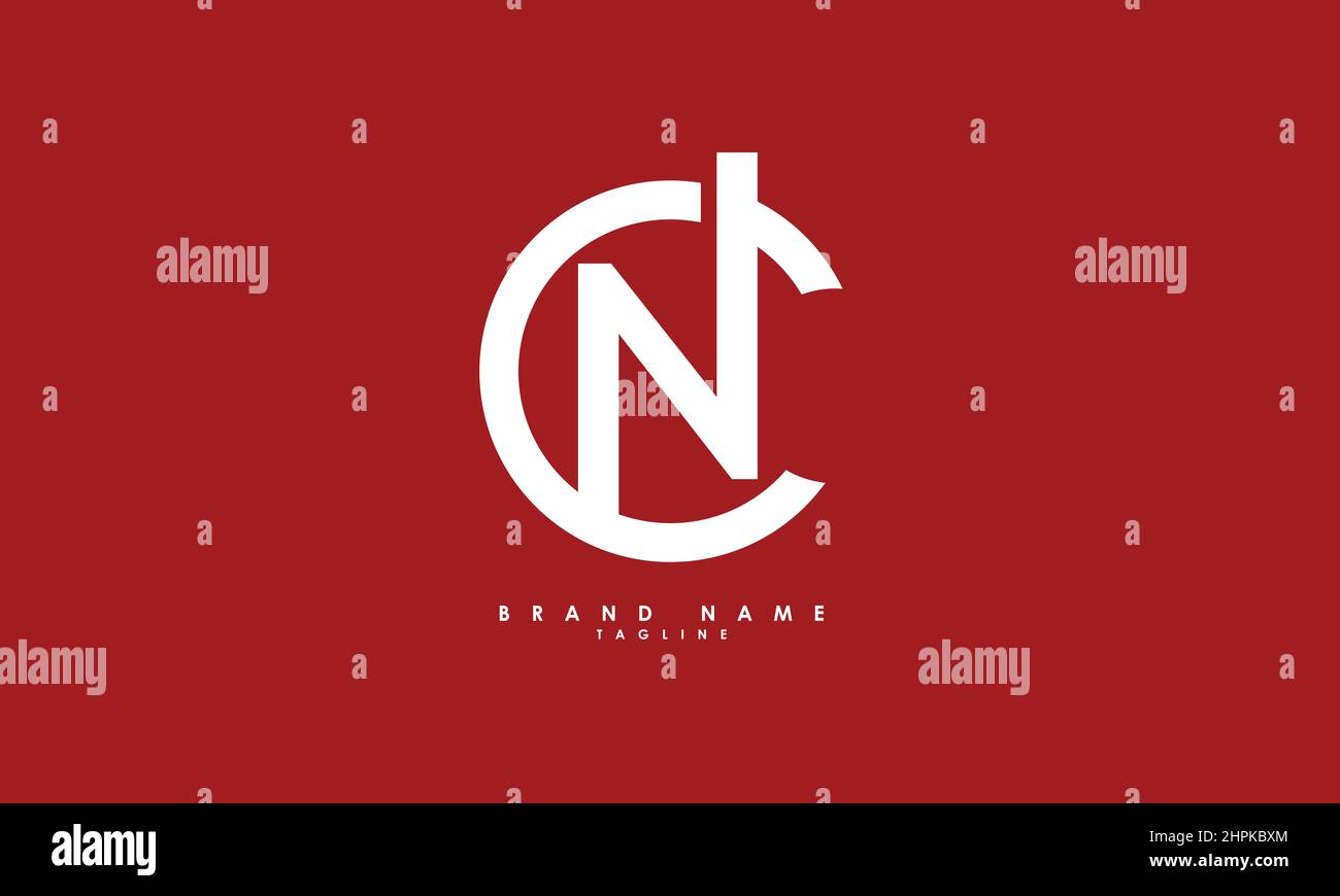 Alphabet letters initials monogram logo cn nc c and n stock vector