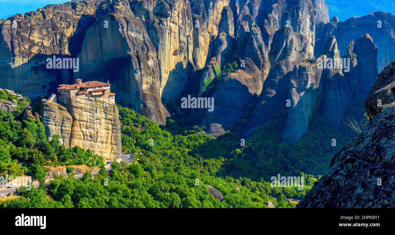 monasteries of a meteor in Greece Stock Photo