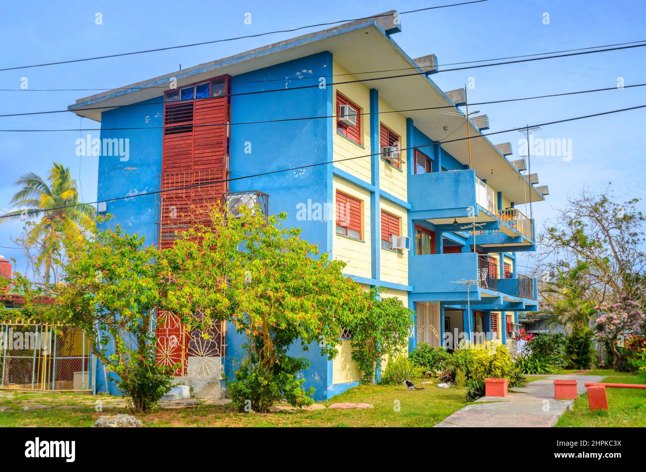 Residential houses on the outskirts of Havana, Cuba Stock Photo