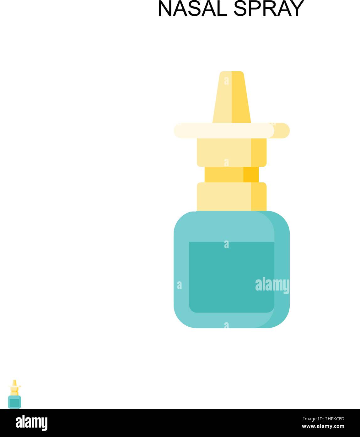 Nasal spray Simple vector icon. Illustration symbol design template for web mobile UI element. Stock Vector