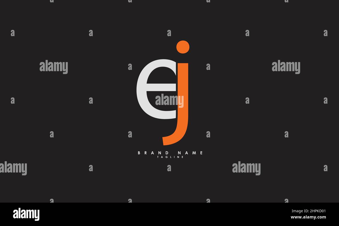 Alphabet letters Initials Monogram logo EJ, JE, J and E Stock Vector