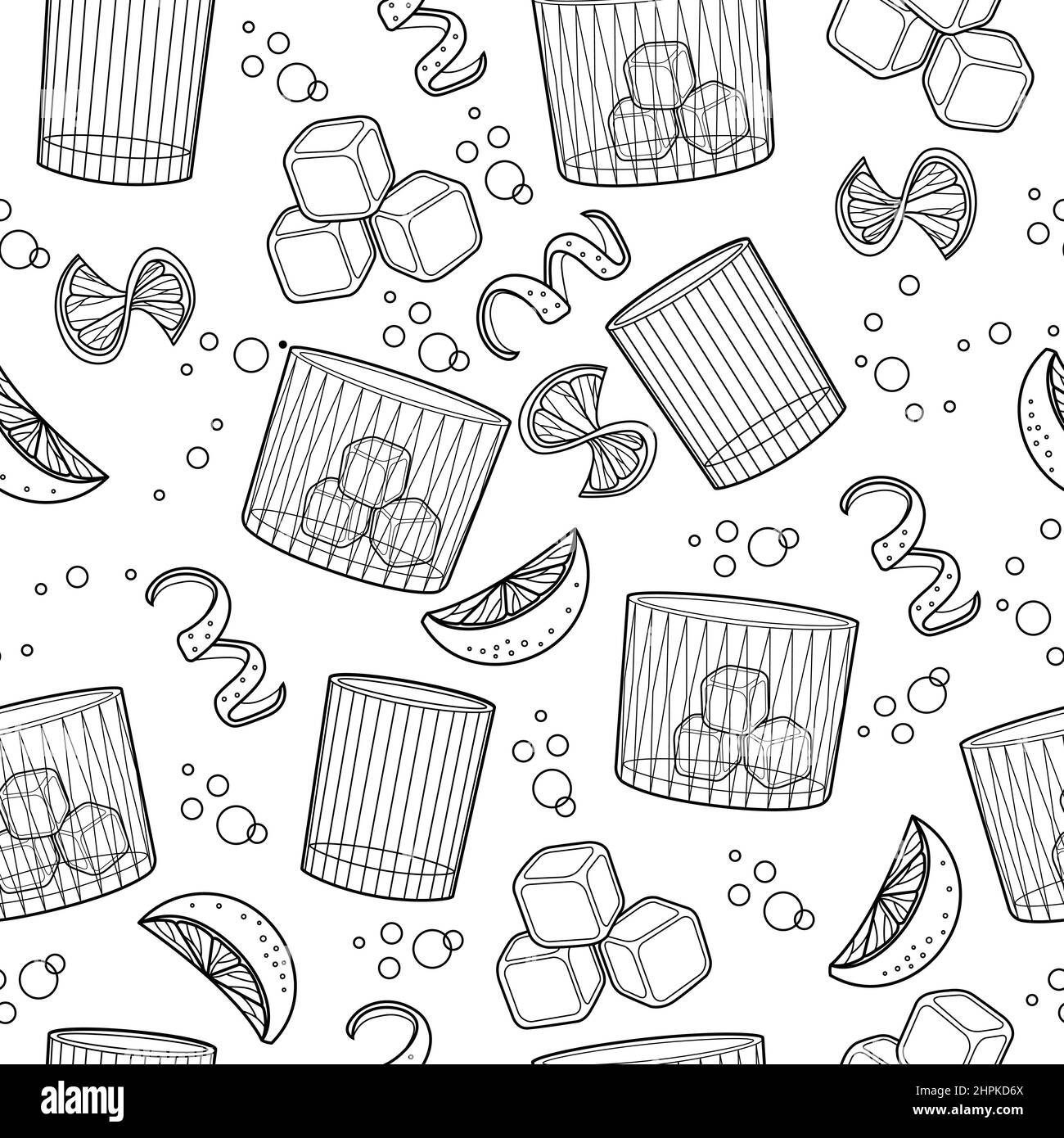 Cocktail Vector Pattern Vector bar cocktail and drink seamless pattern Stock Vector Image & Art ...