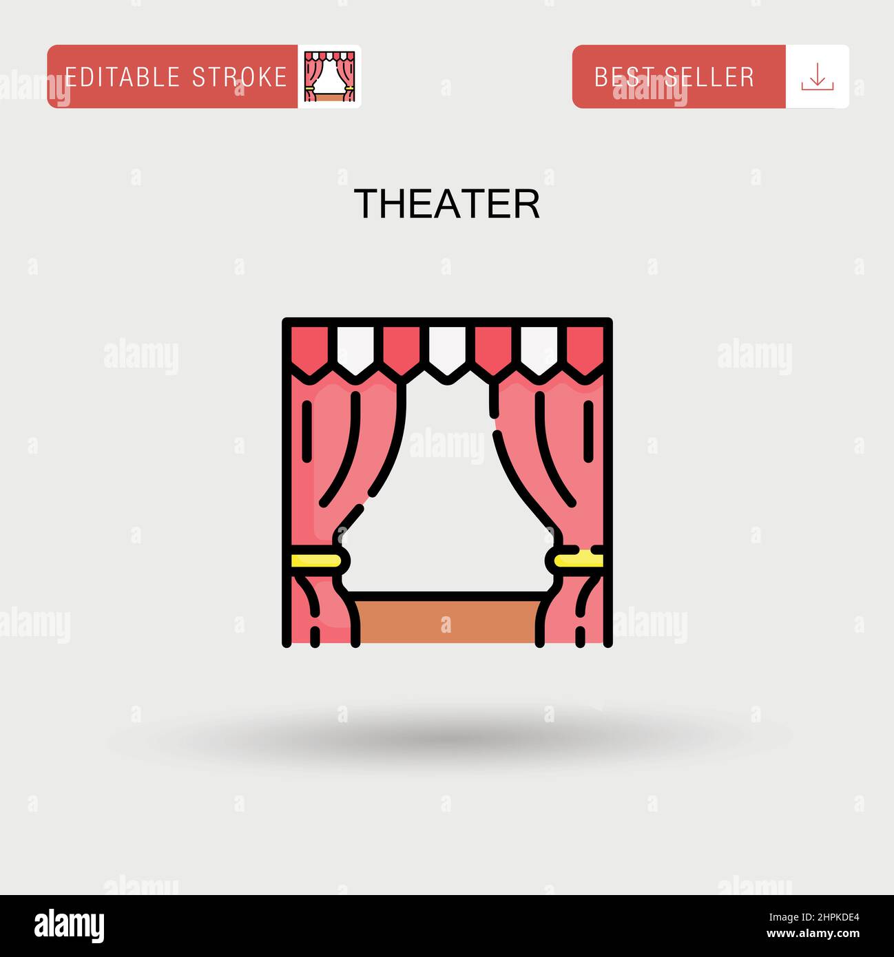 Theater Simple vector icon. Stock Vector