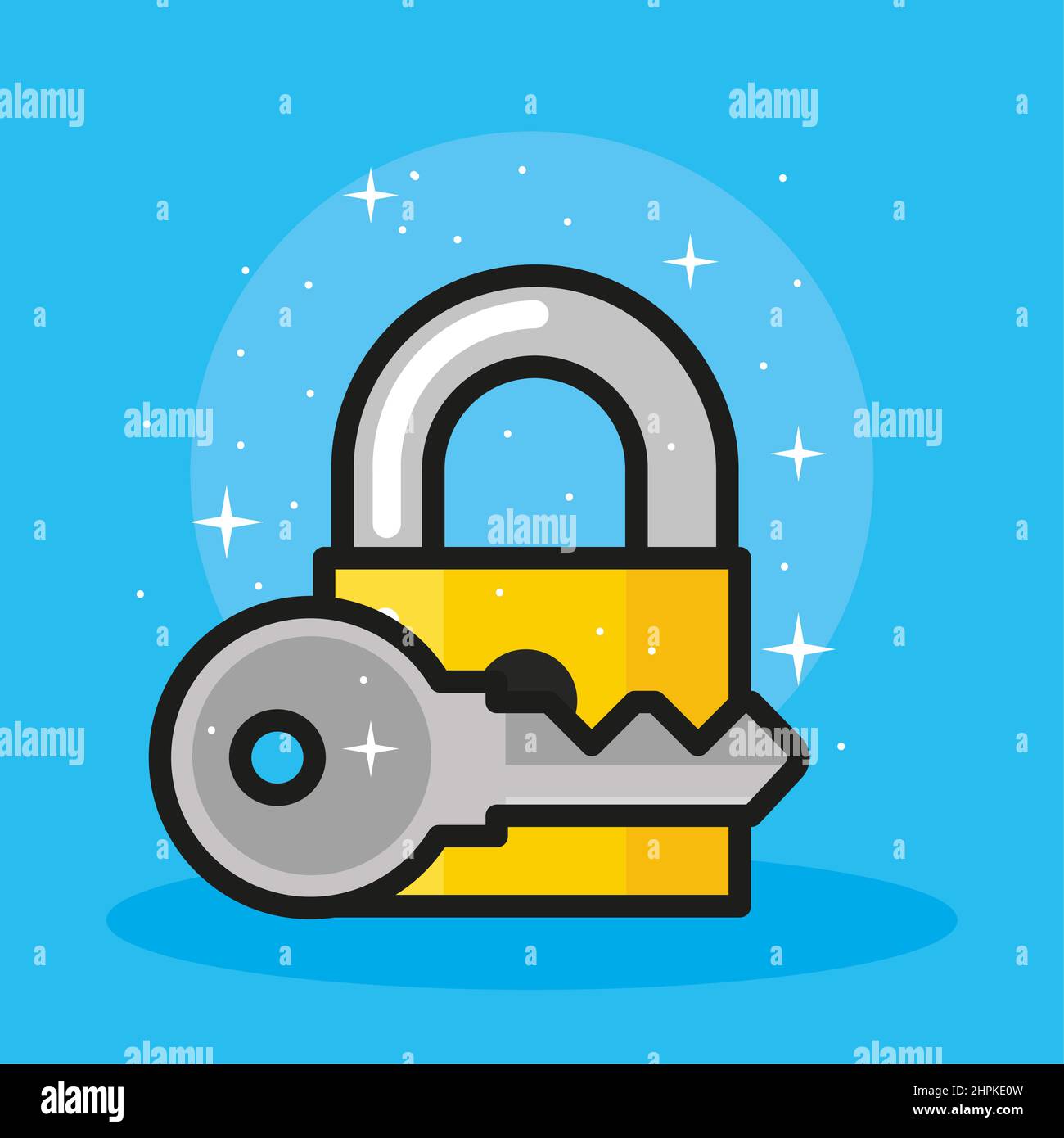 padlock and key Stock Vector Image & Art - Alamy