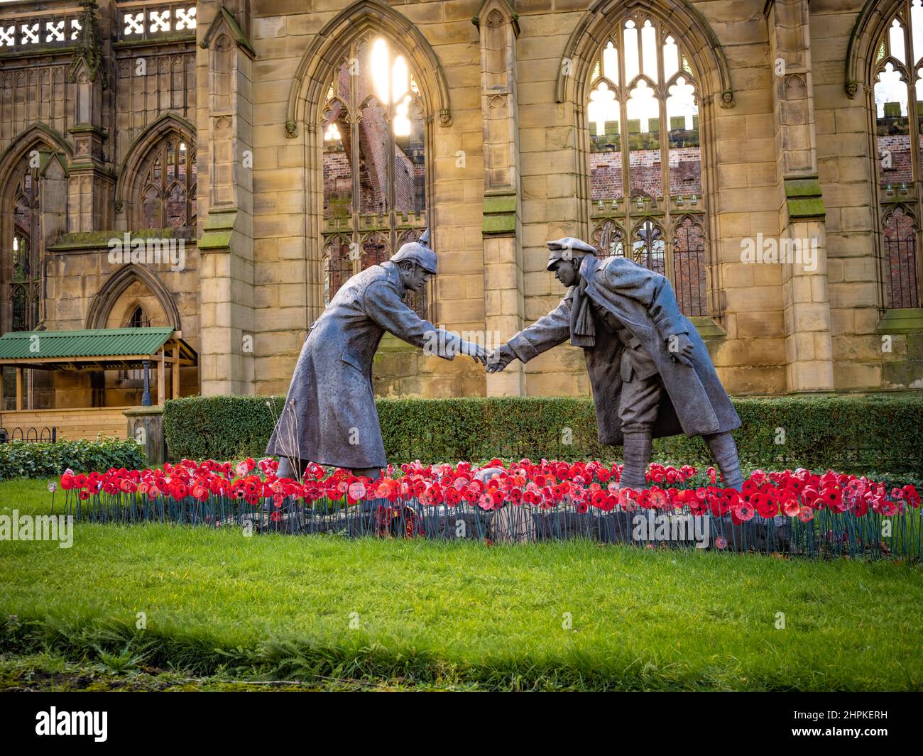 Andy Edwards; 'Christmas truce'; St Luke's Church; 'All together now'; truce; Christmas truce; Stock Photo
