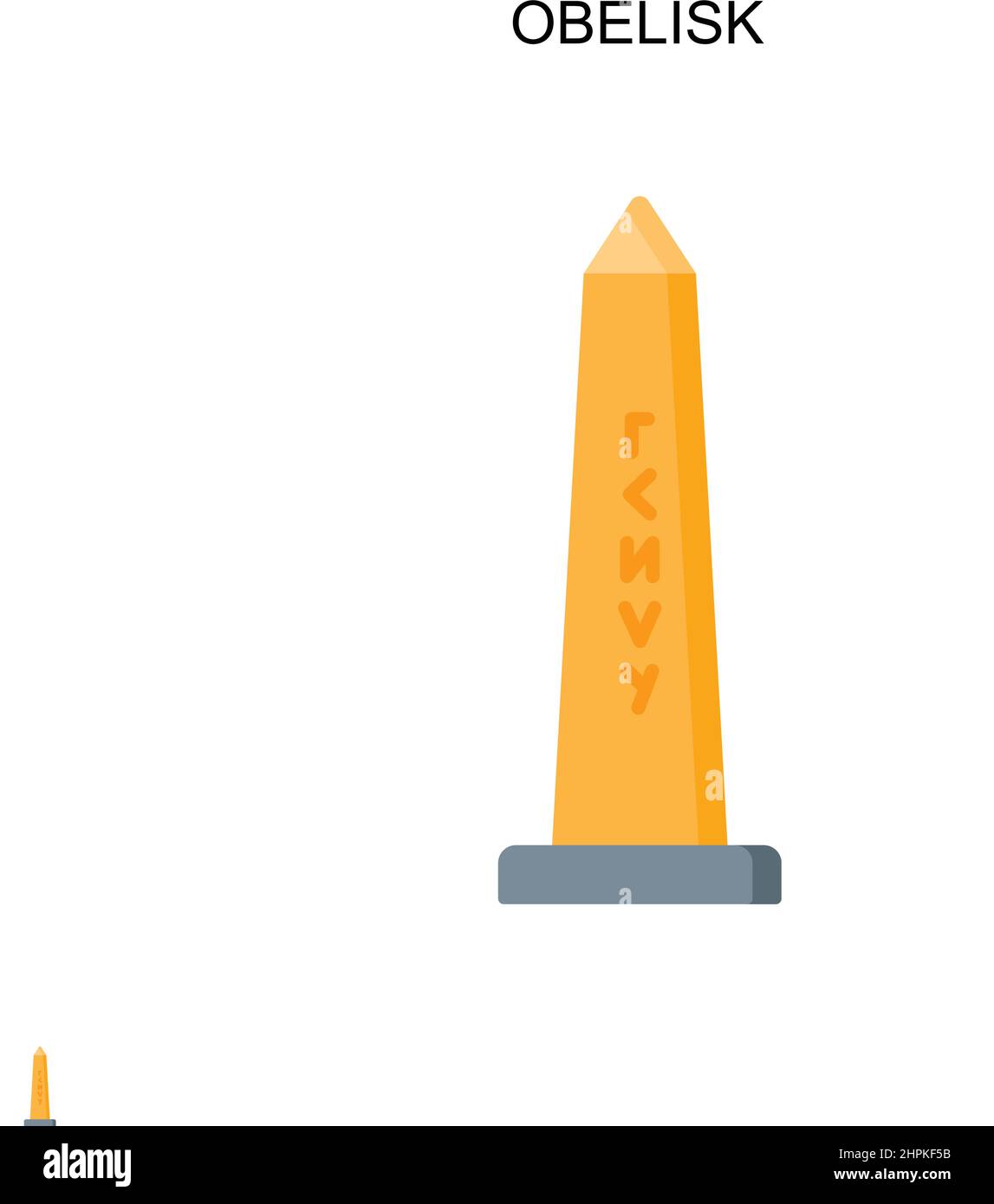 Obelisk Simple vector icon. Illustration symbol design template for web mobile UI element. Stock Vector