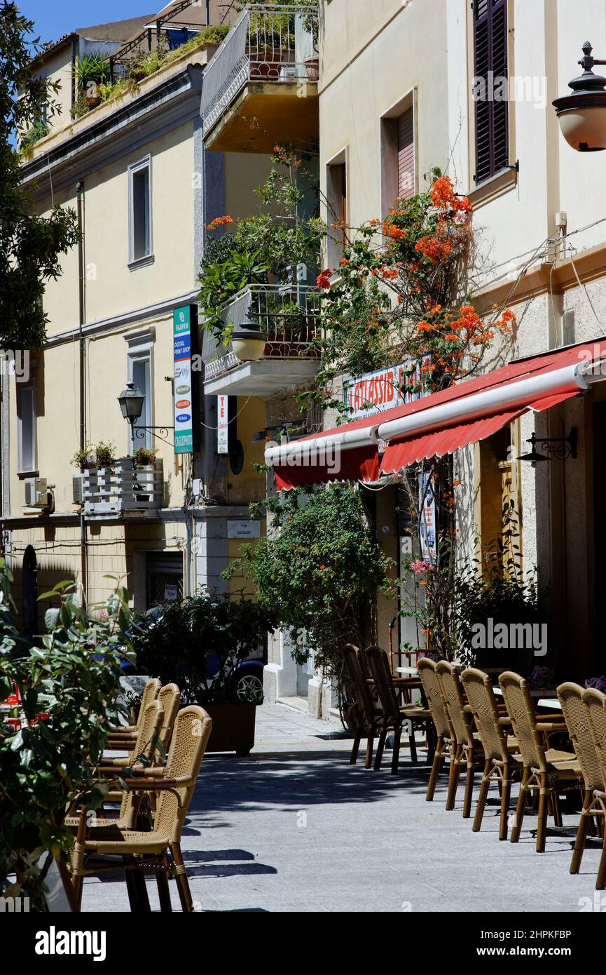 Center of city, Olbia, Sardinia, Italy Stock Photo