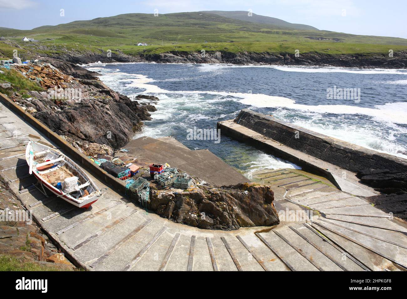 A fishing inlet in Donegal Ireland on a beautiful sonny day Stock Photo ...