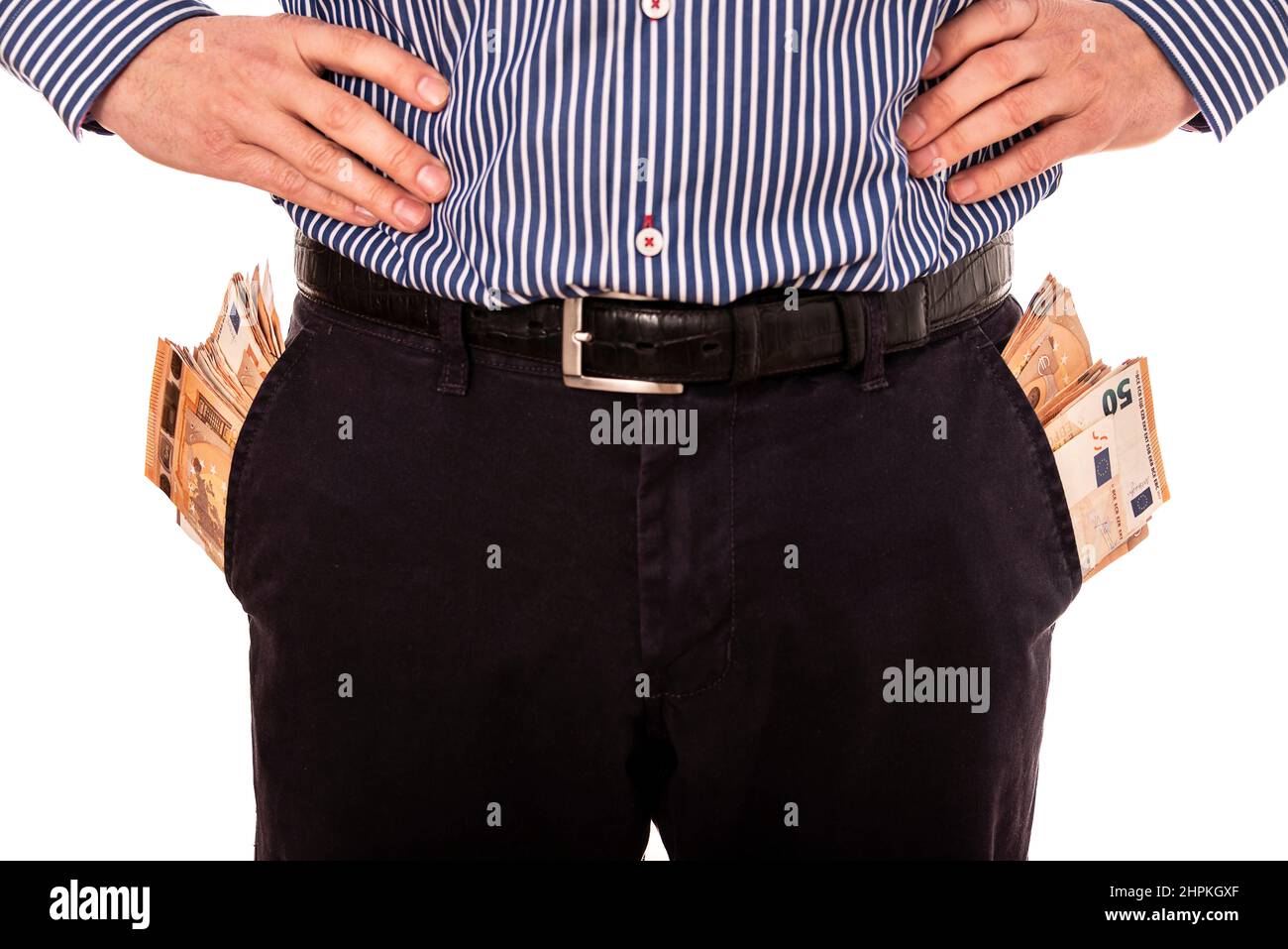 Hands Pants Pocket Without Money Stock Photo 1173369598