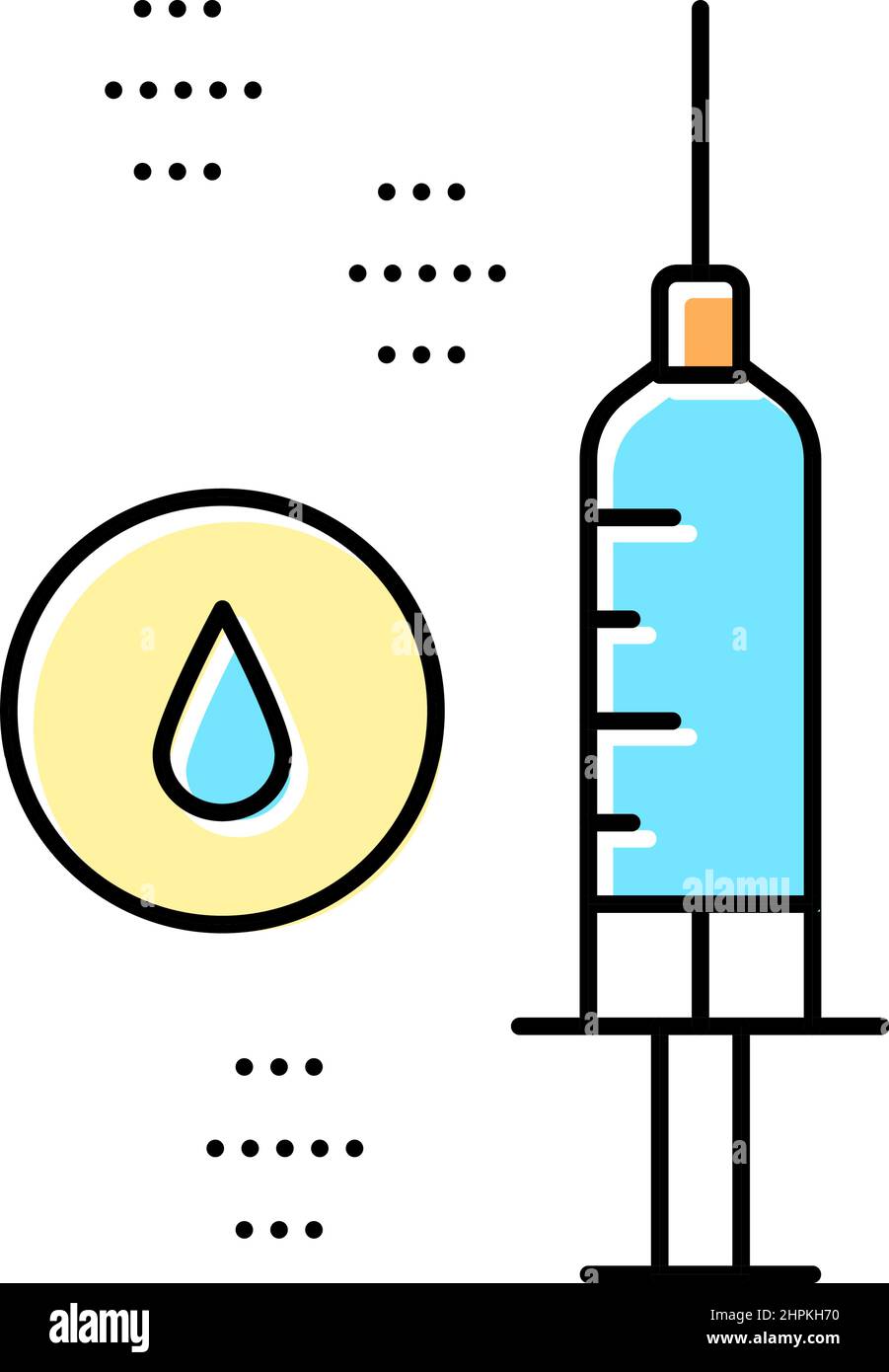 injection anesthesia color icon vector illustration Stock Vector Image ...