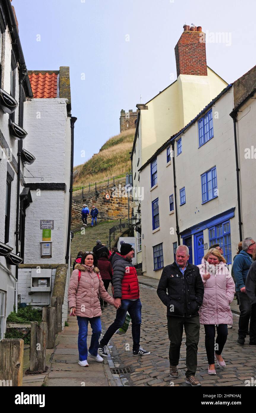 The beginning of Church Steps, Whitby Stock Photo