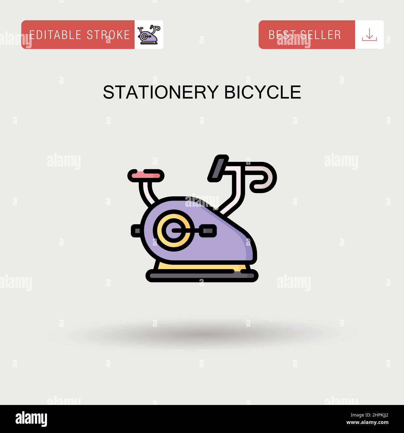 Stationery bicycle Simple vector icon Stock Vector Image & Art - Alamy