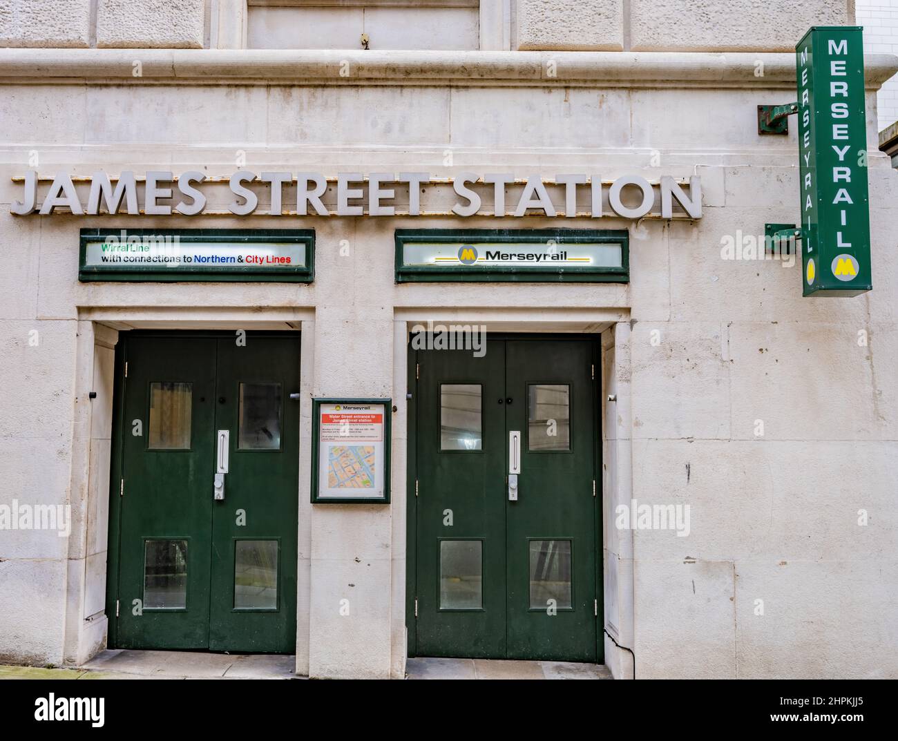 James Street Station, The India Building, Water street, Liverpool, Nortern & City Lines, Northern Line, City Line, Mersey Rail, Stock Photo