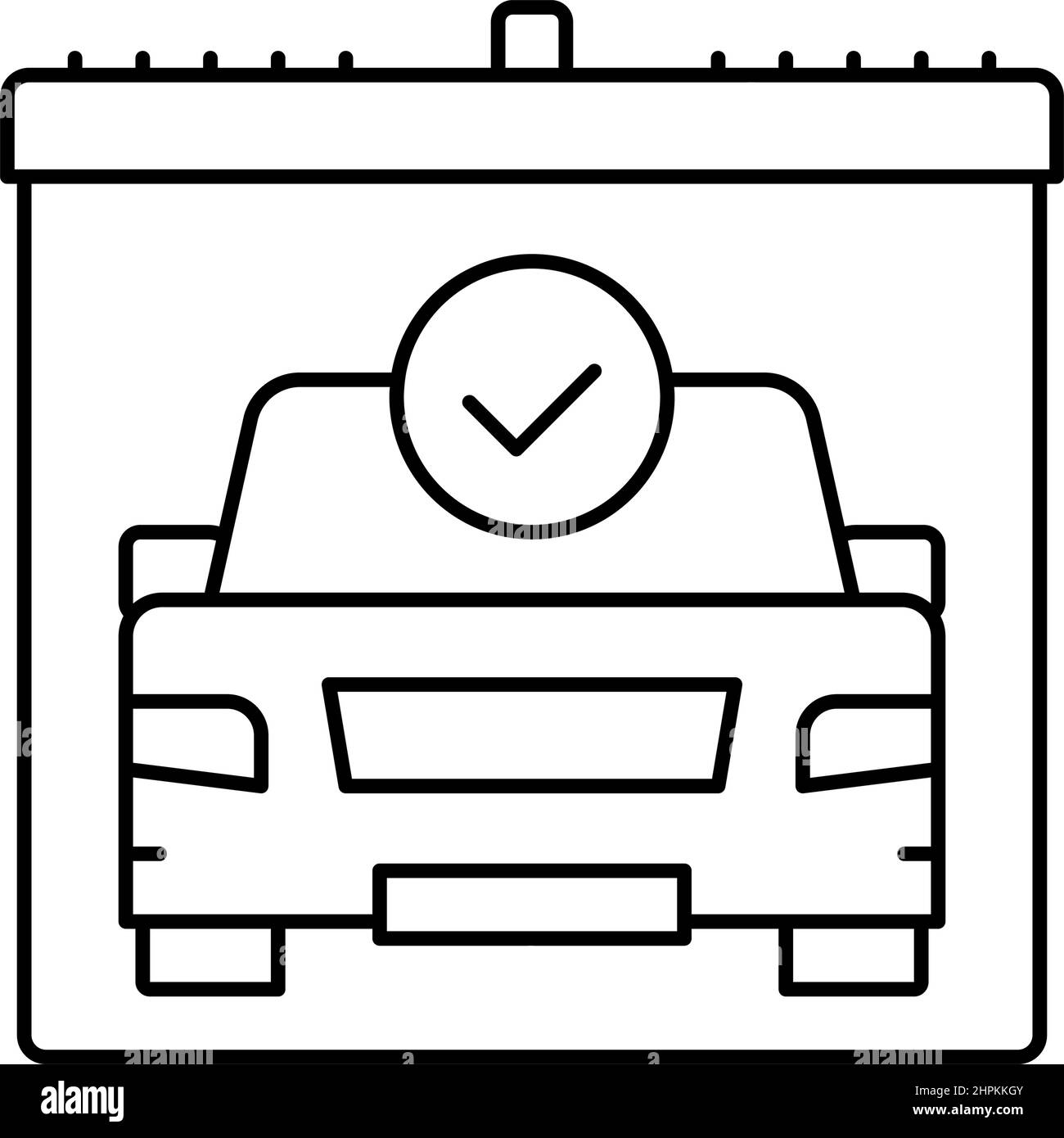 drivers day of test line icon vector illustration Stock Vector