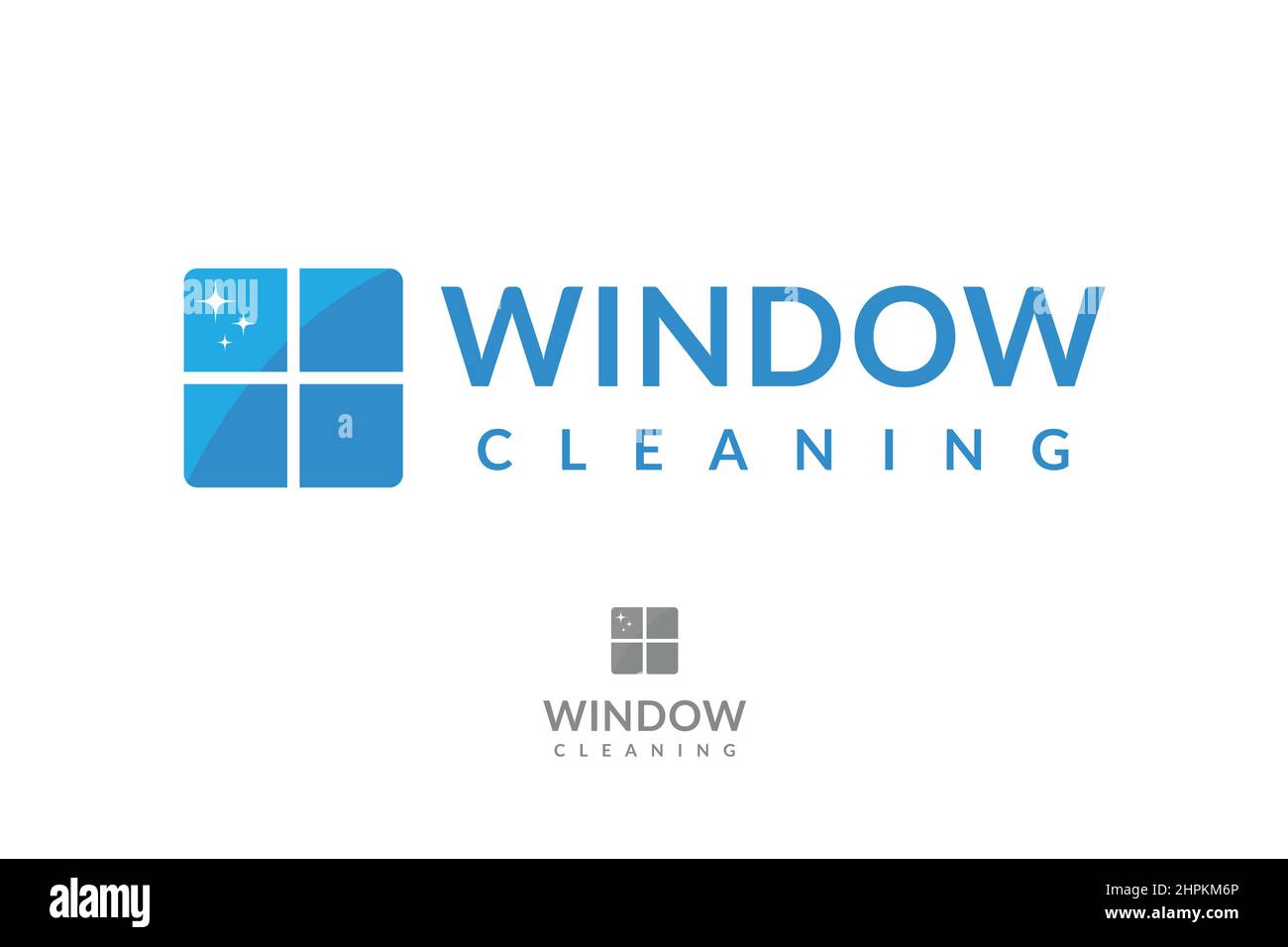 window cleaner logo, glass window symbol design isolated on white