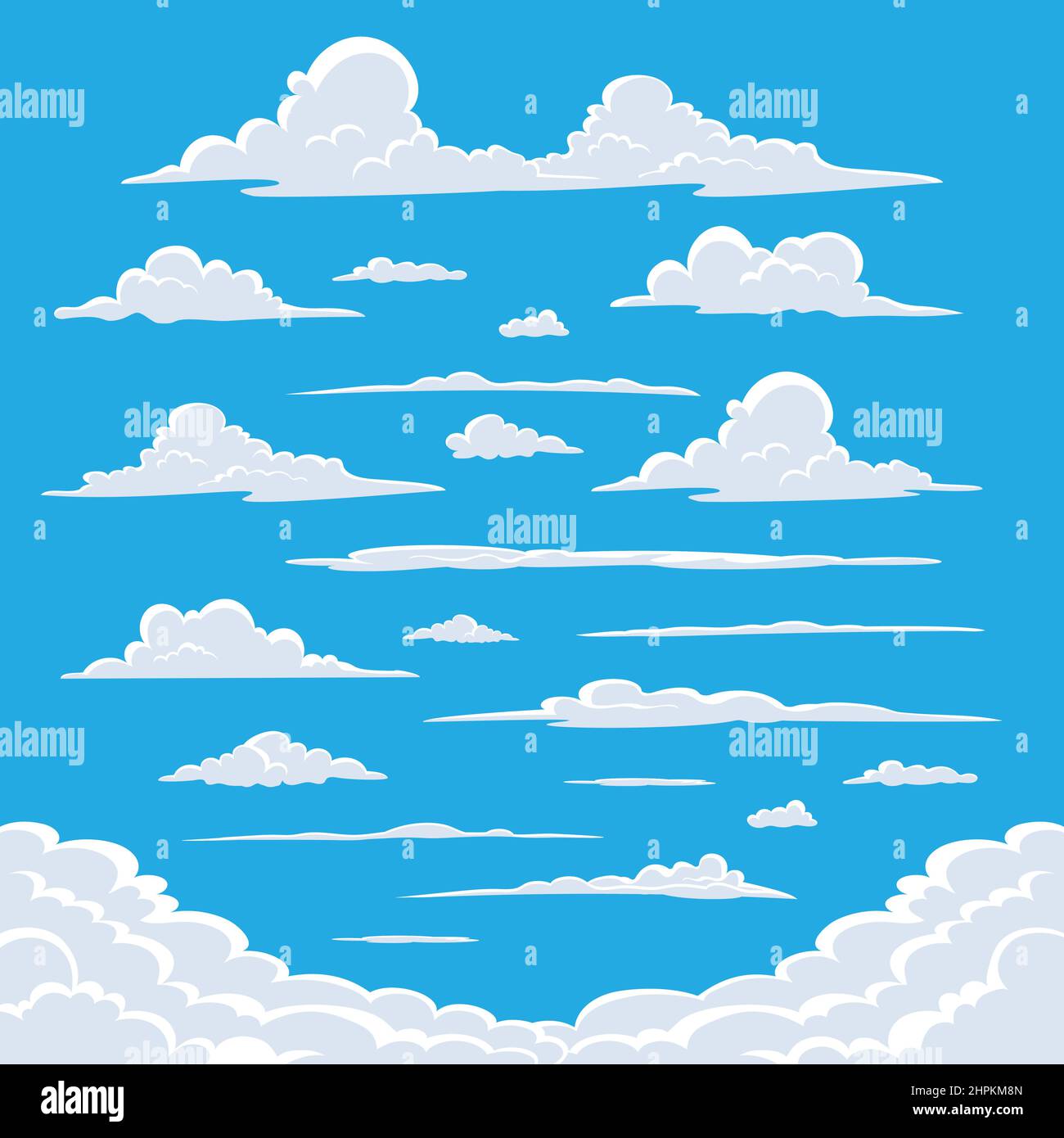 Blue sky cloud cartoon wallpaper hi-res stock photography and images - Page  2 - Alamy