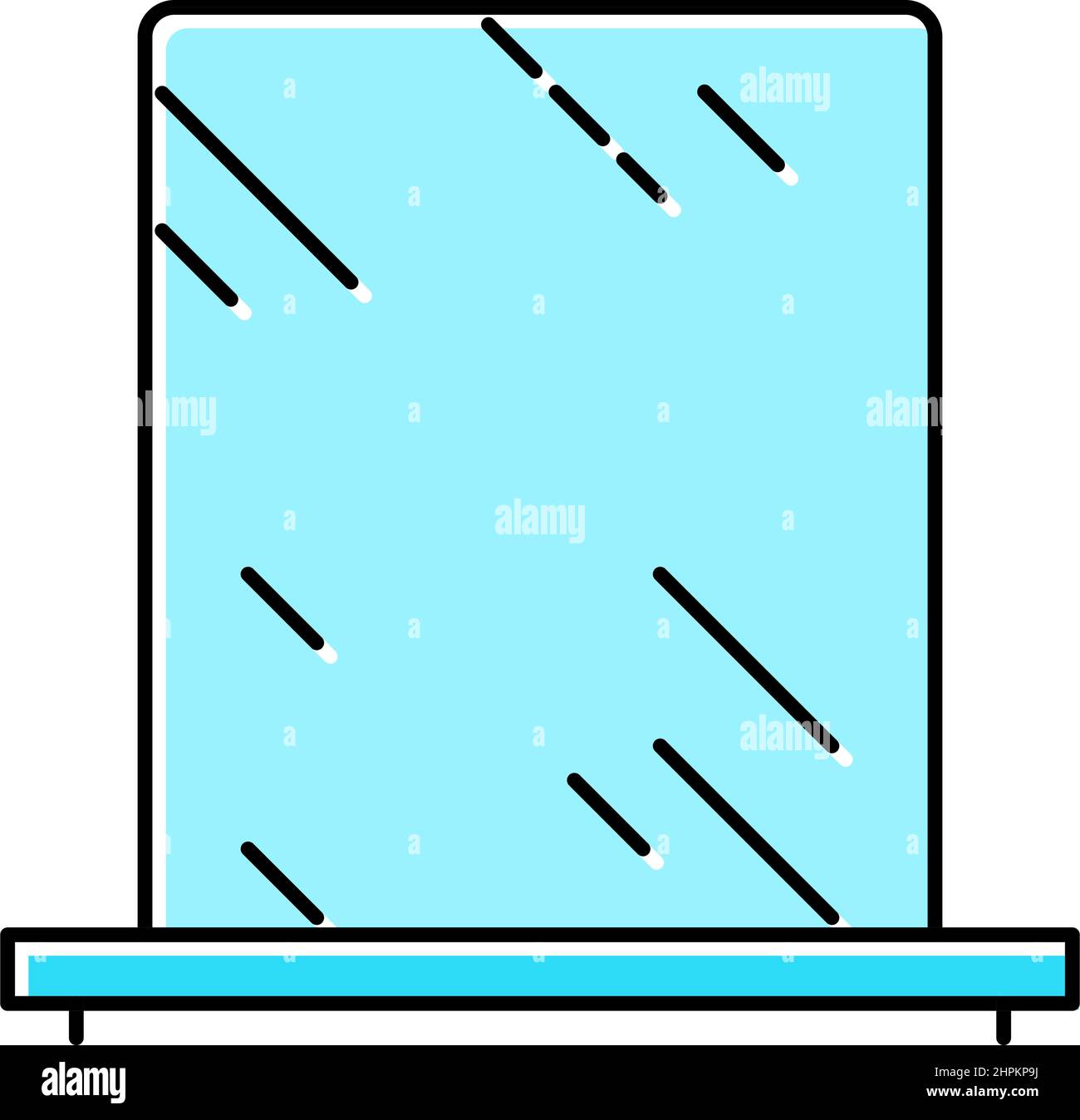 bathroom mirror color icon vector illustration Stock Vector Image & Art