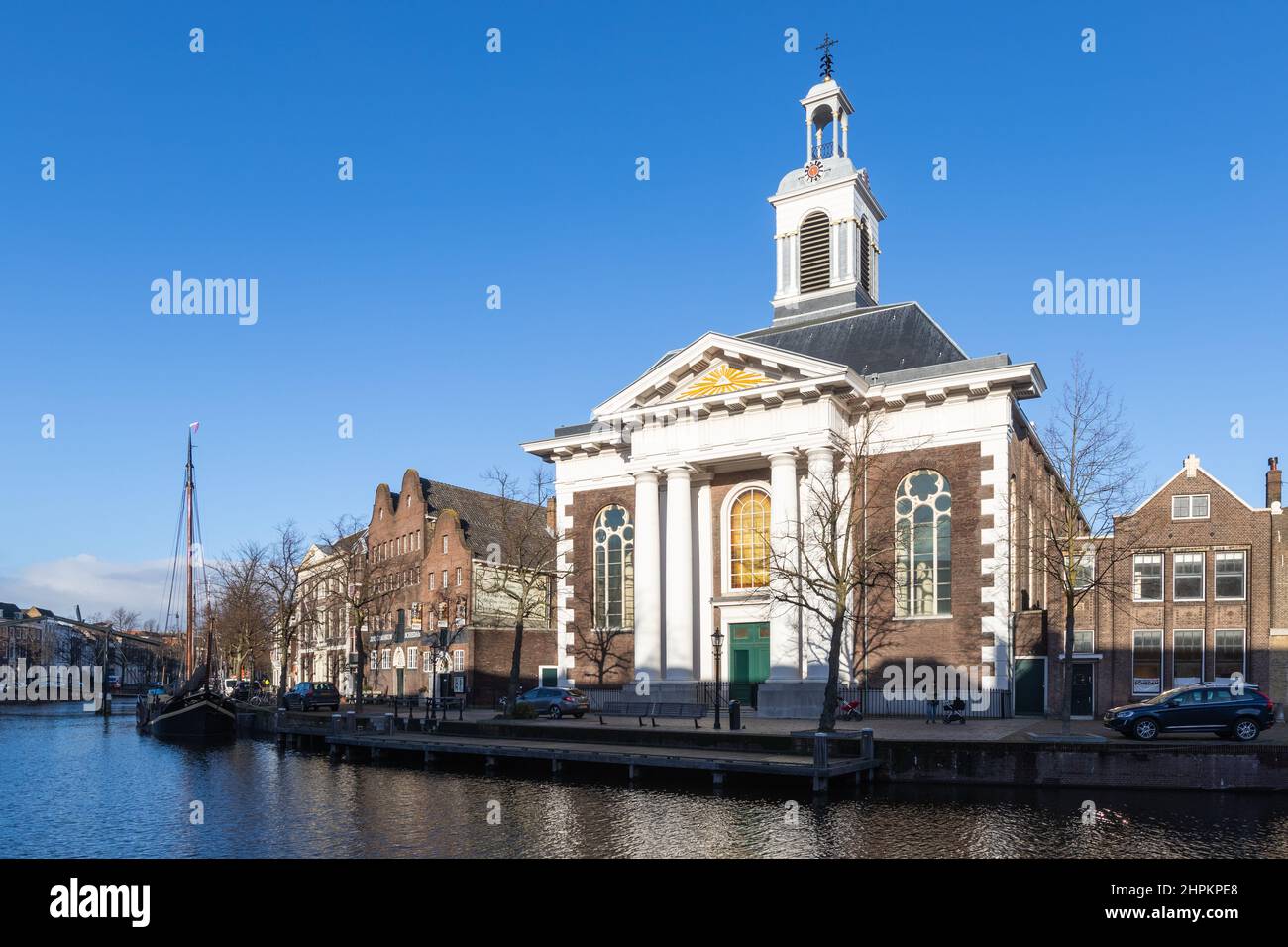The Korenbeurs ( or corn exchange) building the hosts the public library in Schiedam, the Netherlands Stock Photo