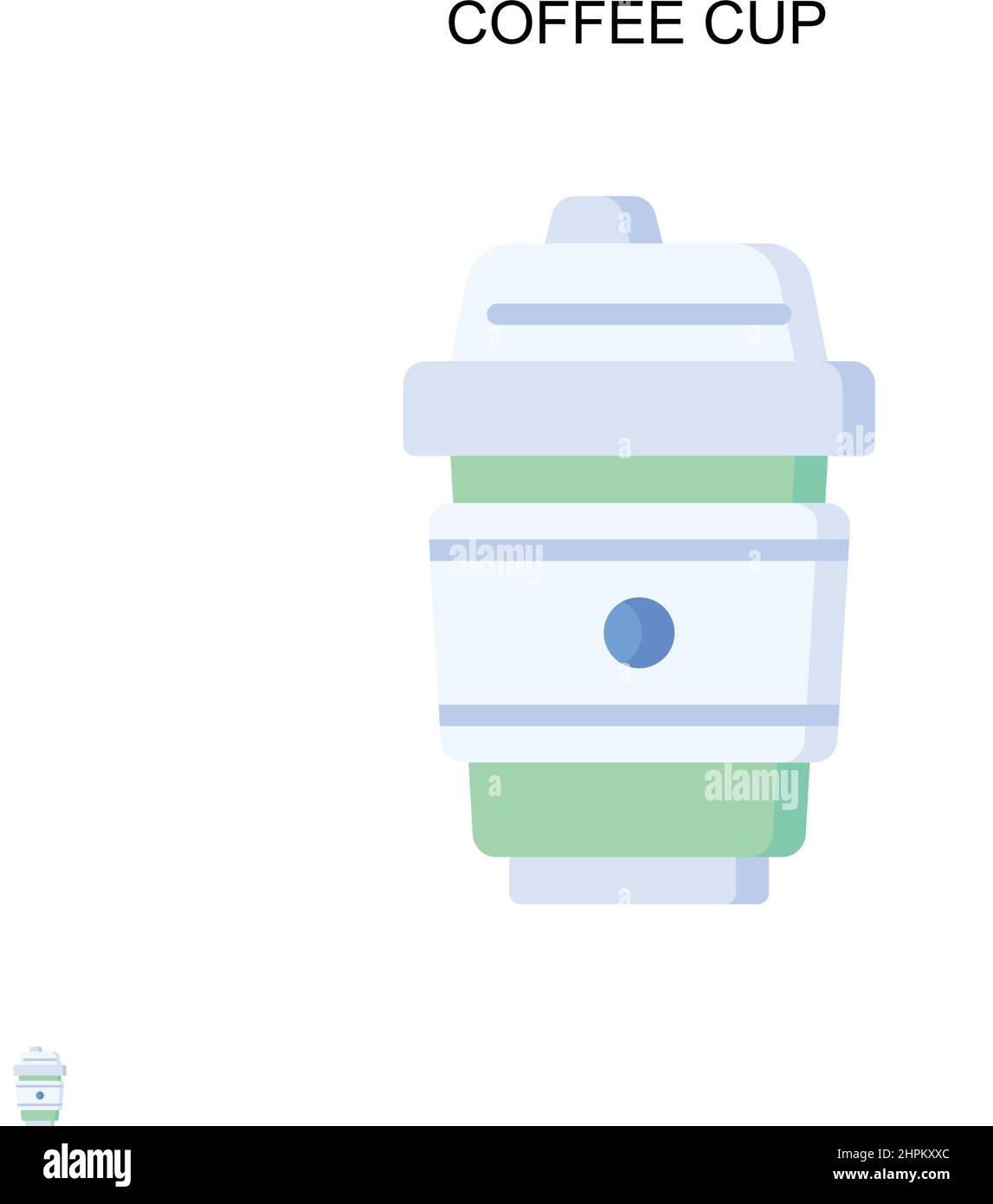 Coffee cup Simple vector icon. Illustration symbol design template for ...
