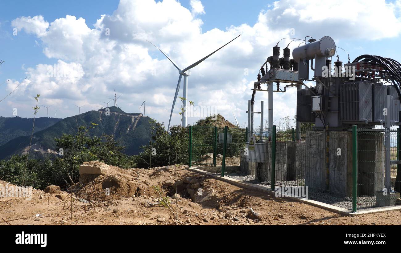 Ma Jinling wind power project Stock Photo