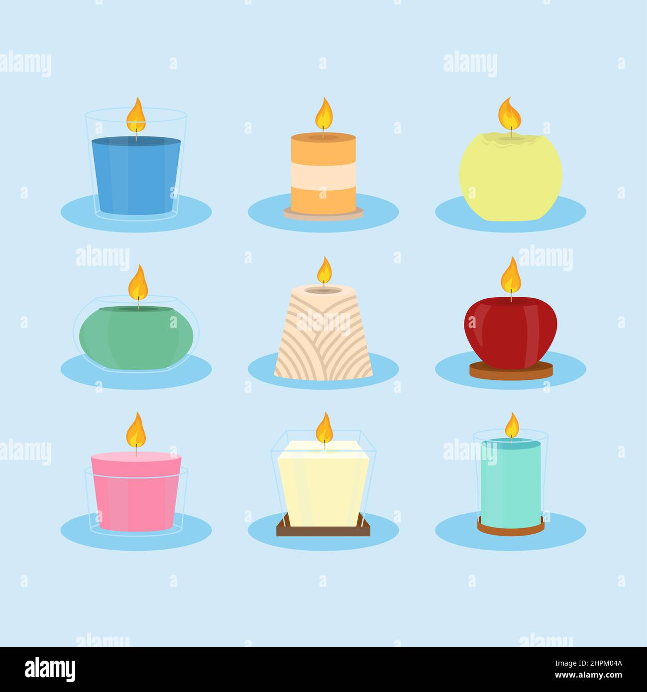 candles illumination icons Stock Vector Image & Art - Alamy