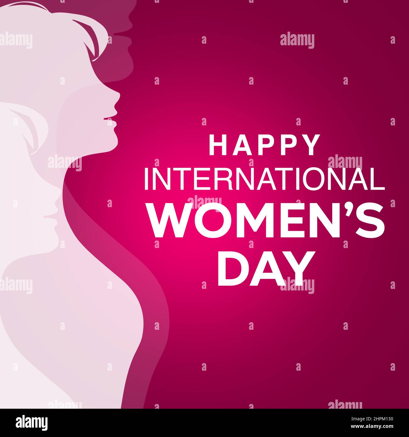 Happy International Day for Women. Women's day Abstract Social Media Post Design Wallpaper Stock Photo