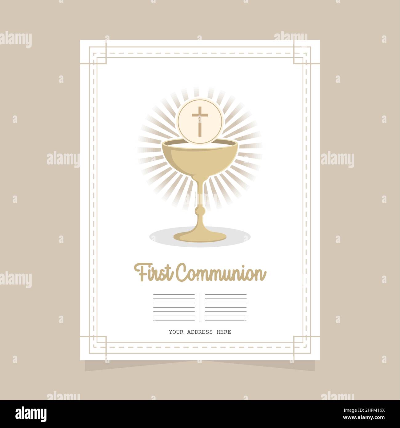 first communion greeting card Stock Vector Image & Art Alamy